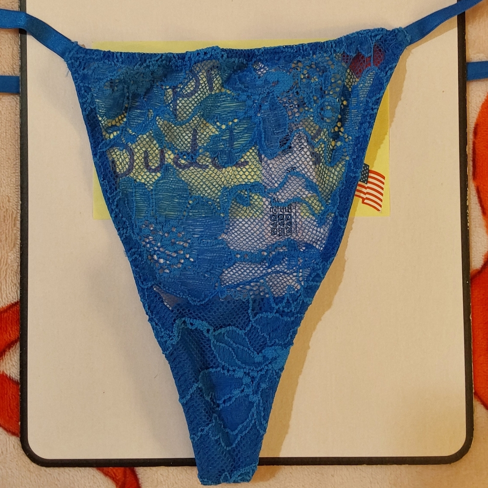 💙 S VS Very Sexy Shine Strap Lace V-String Panty 💙 - Picture 3 of 15